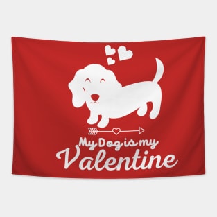 My Dog is My Valentine, Valentine's Day Tapestry