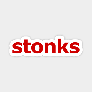 stonks red Magnet