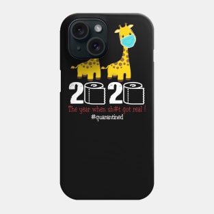 Giraffe 2020 The year when shit got real Phone Case