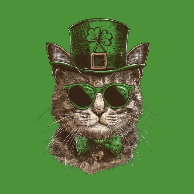 Leprechaun Cat St Catricks Day by Wintrly