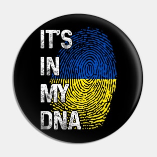 Ukrainian Flag DNA Fingerprint Ukraine Pin