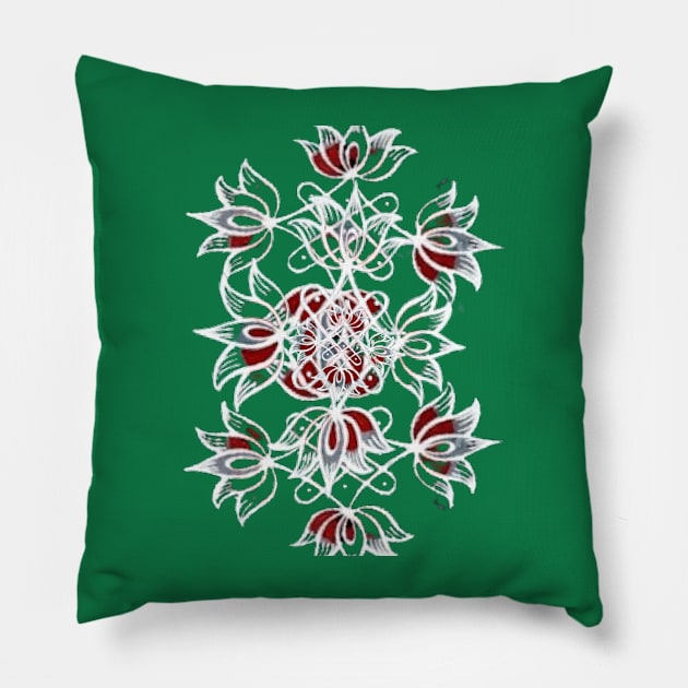 flowers art Pillow by Dilhani