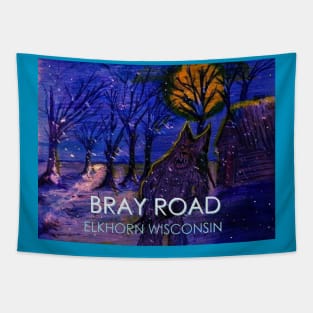 Bray Road Snow Wolf Tapestry