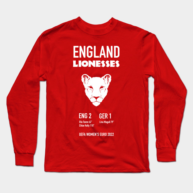 StarIconsFooty England Lionesses - UEFA Women's Euro Football Winners 2022 Long Sleeve T-Shirt