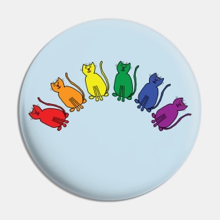 Pride Cats Rainbow Pin