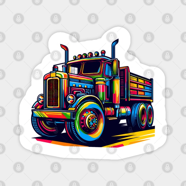 Semi Truck Magnet by Vehicles-Art