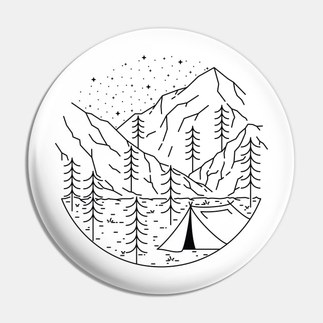 Camping Pin by quilimo