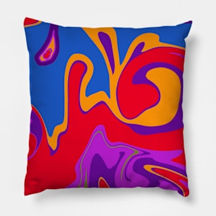 Waves Explosion in Super Hero Colors Pillow