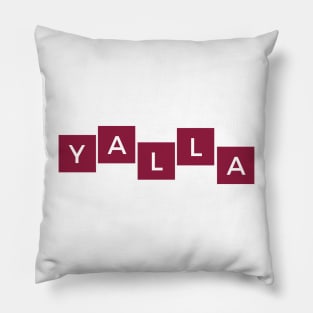 yalla - box maroon red Pillow