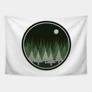 Forest Green Mountian Patch Tapestry