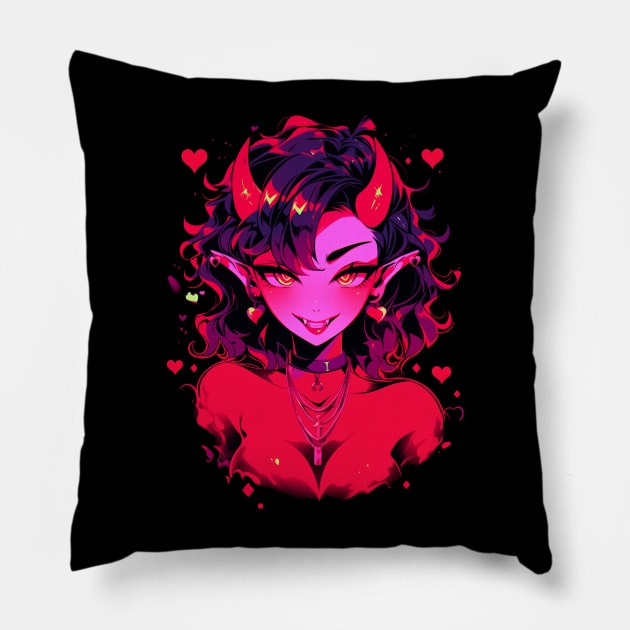 Devilish Love Pillow by DarkSideRunners