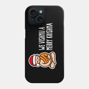 Funny Christmas puns We Vishnu a Merry Krishna Hindu Yoga Phone Case