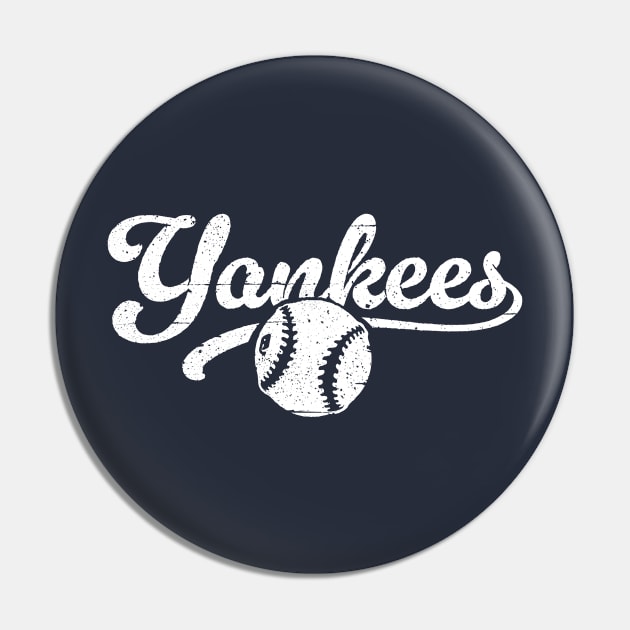 Retro Yankees Baseball Pin by Throwzack