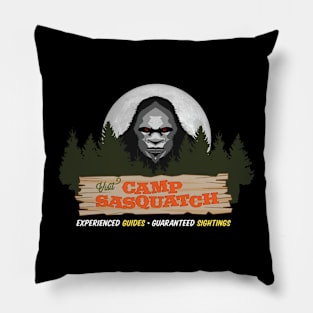 Visit Camp Sasquatch - Camping Moon Bigfoot Design v1 Pillow