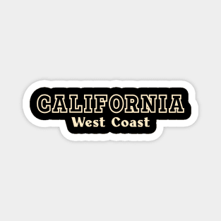 California - West Coast // Typography Design Magnet