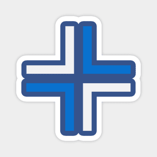 Crossroads blue white Magnet