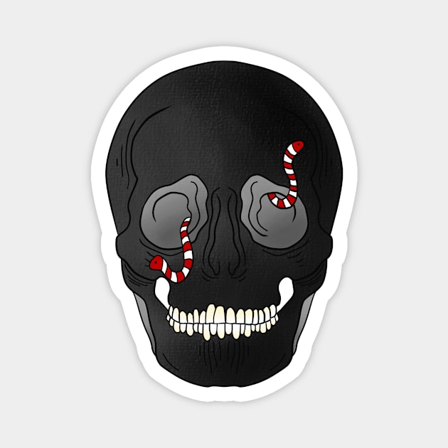 Cranium Skull halloween Magnet by fall in love on_ink