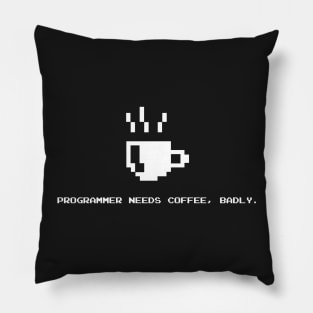 Programmer Needs Food Badly Pillow