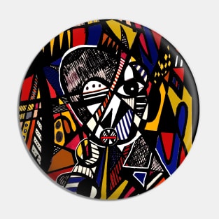 "Thinking the Impossible in an Improbable State" - Abstract Expressionist Avatar Pin