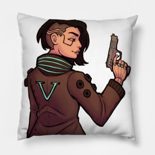 Cyberpunk girl Pillow