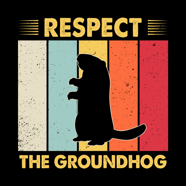 Respect The Groundhog Funny Woodchuck by AnnetteNortonDesign