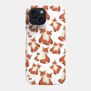 The Friendly Foxes Pattern by Kate VanFloof Phone Case