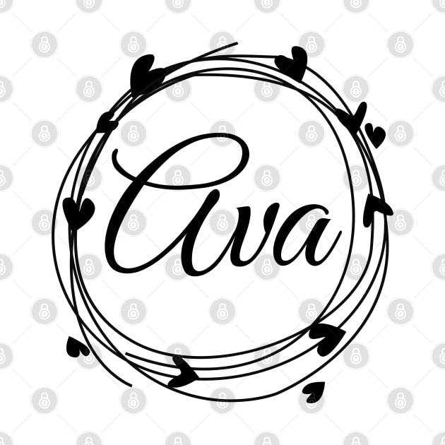 Ava name cute design by BrightLightArts