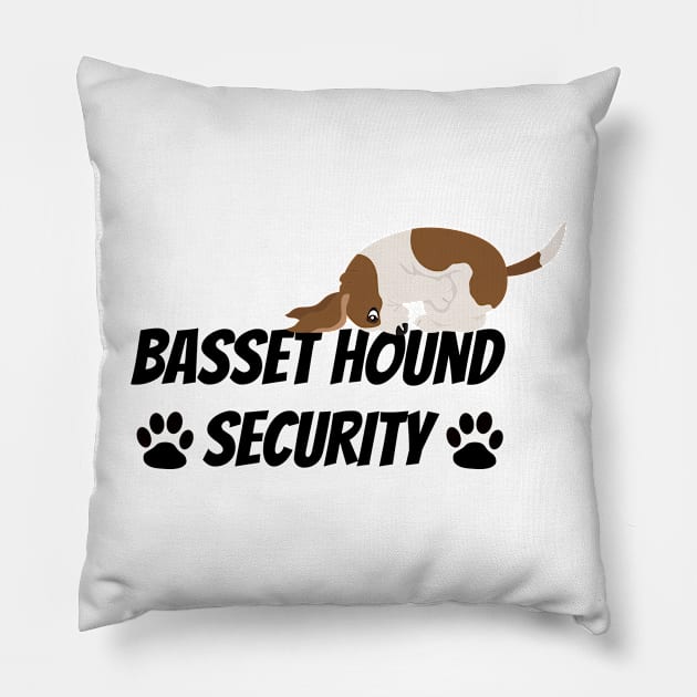 Basset Hound Security - Dog Quote Pillow by yassinebd