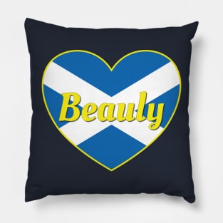 Beauly Scotland UK Scotland Flag Heart Pillow