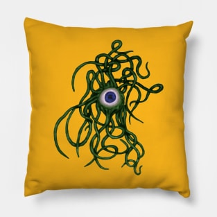 Single-Eyed Weird Cephalopoda With Numerous Tentacles Green Pillow