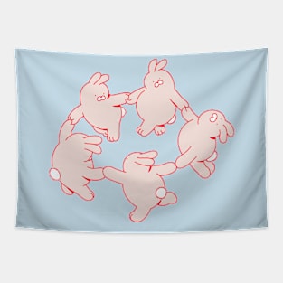 Moon Rabbits Tapestry