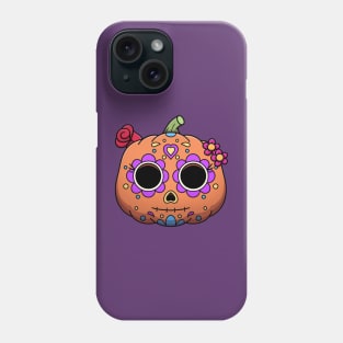 Sugar Skull Pumpkin Female Phone Case