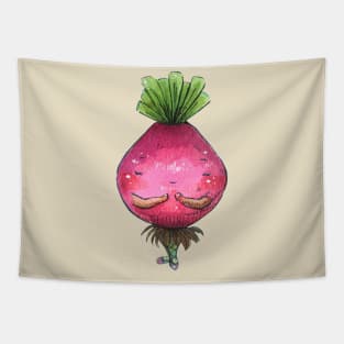 "I love Veggies" Red Onion Cute Watercolour Handmade Tapestry