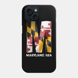 MARYLAND STATE FLAG AND MARYLAND M DESIGN Phone Case