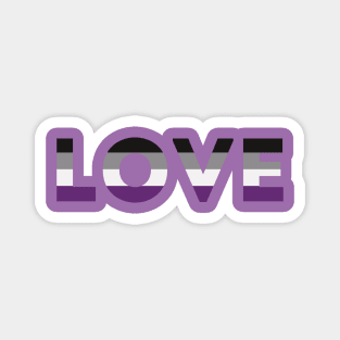 Asexual Pride Flag LOVE Magnet