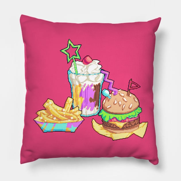 90s Fast Food Pillow by SugarySweetSprites