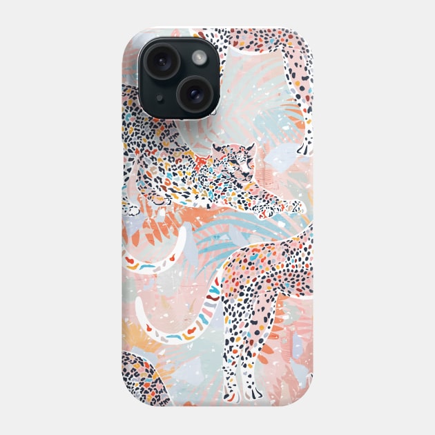 Colorful Wild Cats Phone Case by matise