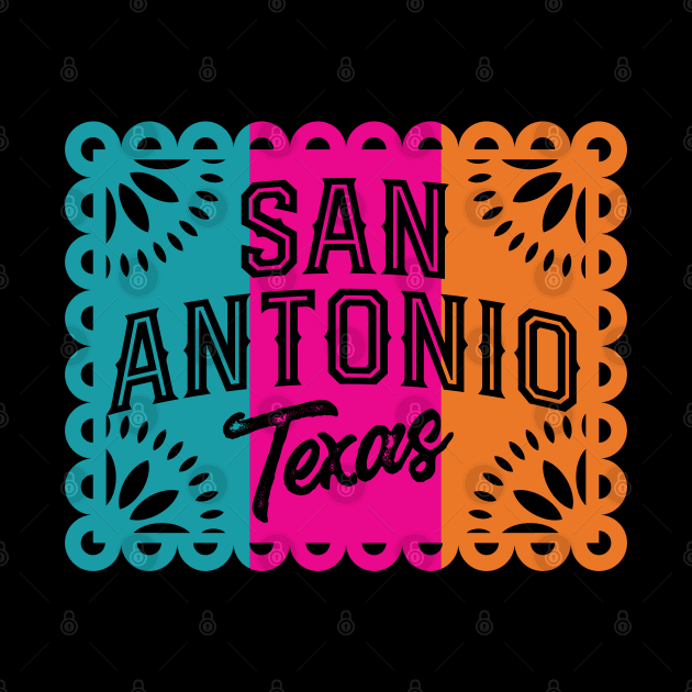 San Antonio Texas Papel Picado by TheCraftyDrunkCo