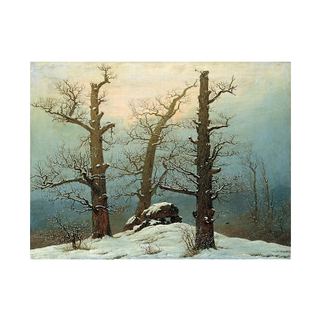 Caspar David Friedrich Cairn in Snow by pdpress