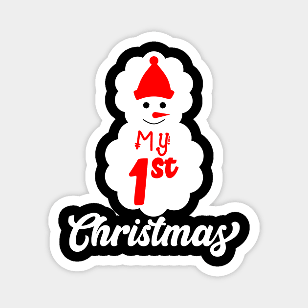 Snowman Baby Magnet by Imutobi