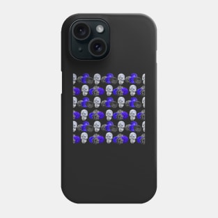 Pretty Floral & Glitzy skull pattern Phone Case