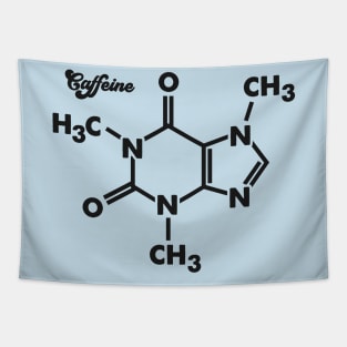 Caffeine Connoisseur: Molecule Drawing for Coffee Lovers Tapestry