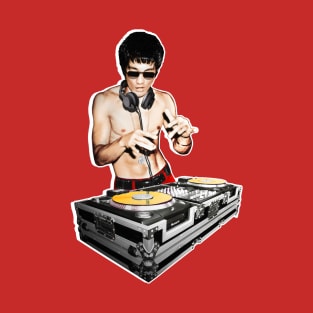 Bruce DJ Fan Dance Martial Arts Music, Vintage Kung Fu Party T-Shirt