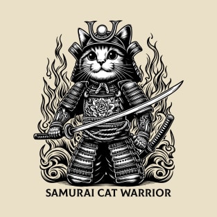 Samurai Cat Warrior T-Shirt