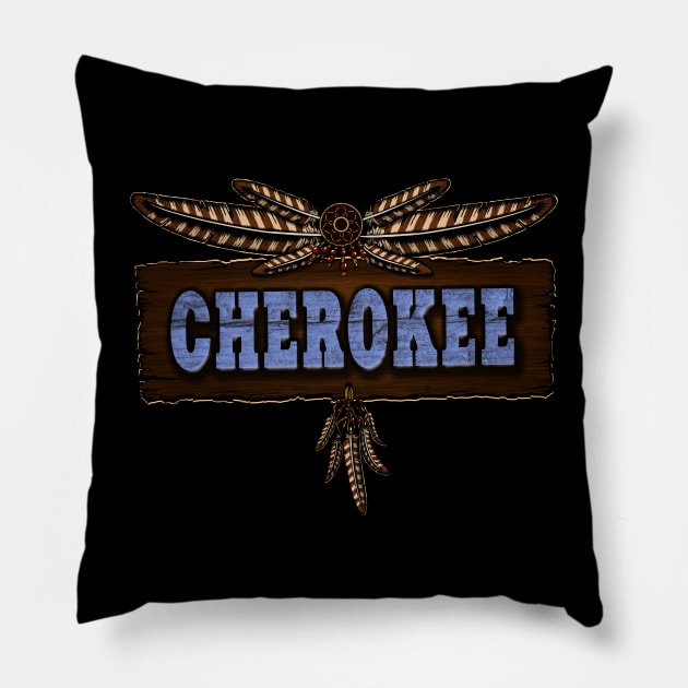 Cherokee People Pillow by MagicEyeOnly