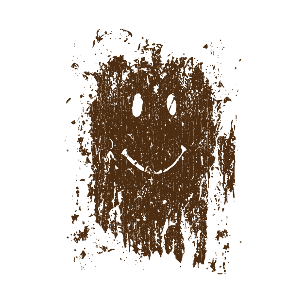 Mud Splatter Smiley Face Vintage by RASRAP