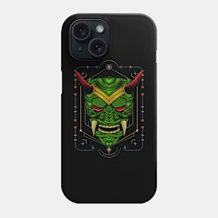 Devil face illustration Phone Case