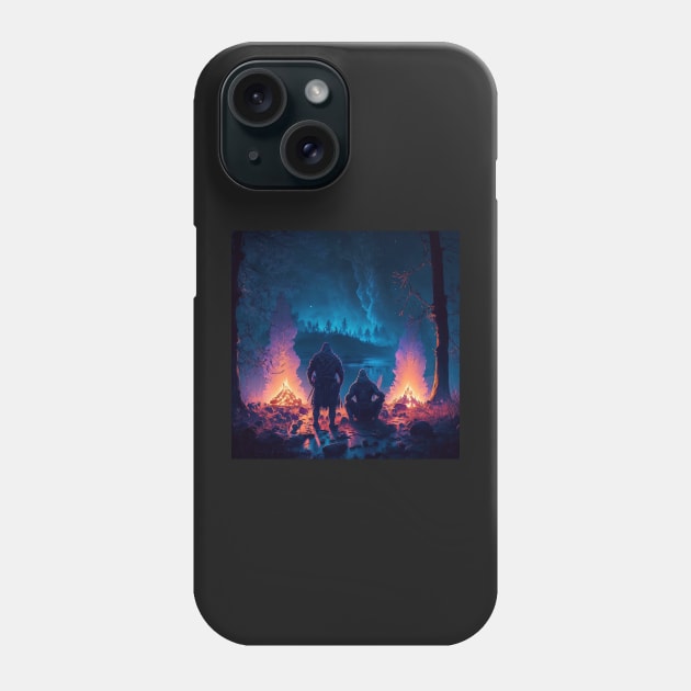 Valheim Vikings Waiting for Morning Phone Case by AICreateWorlds