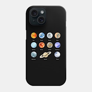 'Planets of the Solar System' Beautiful Space Galaxy Gift Phone Case