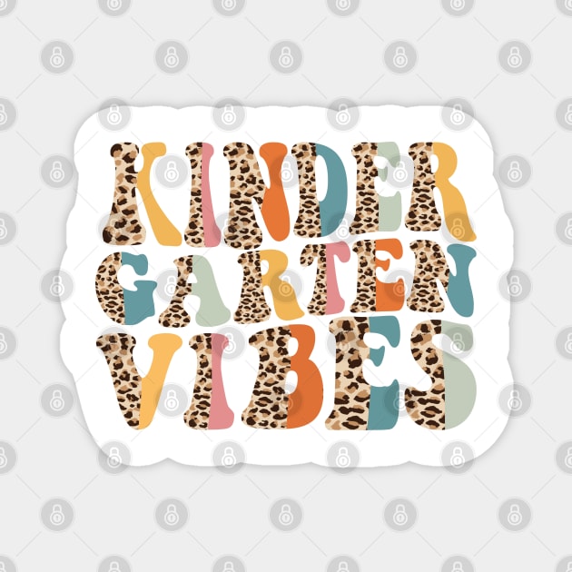 Funny Leopard kindergarten Grade Vibes Retro Back To School Magnet by HBart